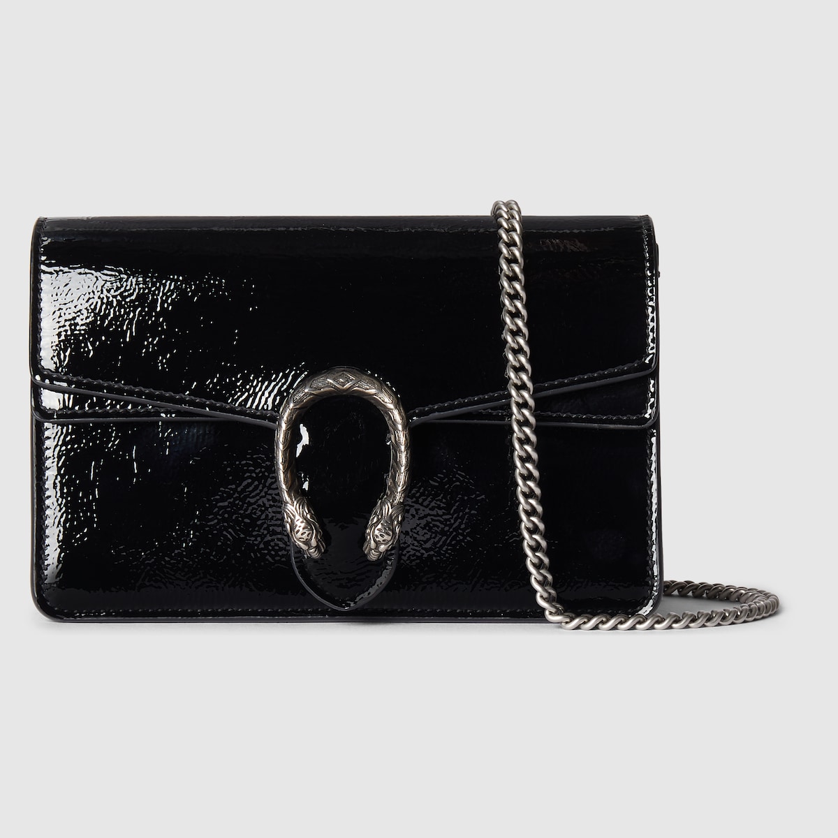 Dionysus mini bag in black patent leather | GUCCI® PL Dionysus mini bag in black patent leather | GUCCI® PL