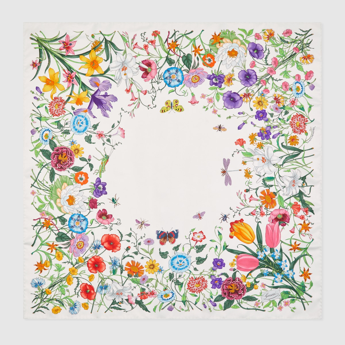 Gucci flora scarf hotsell