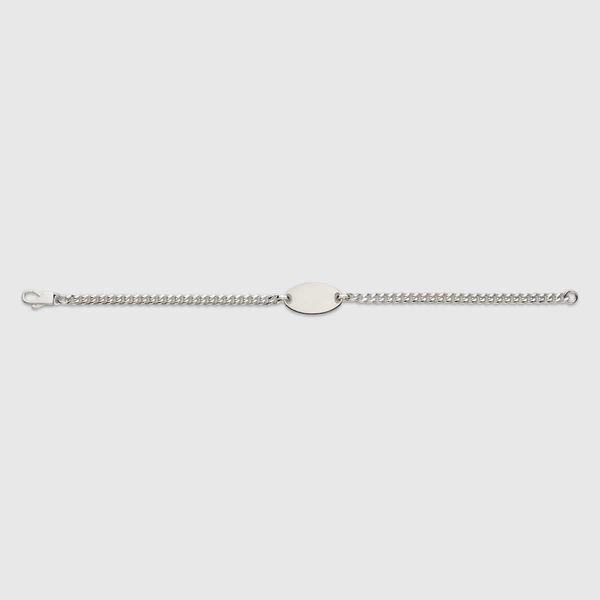 Trademark chain bracelet with tag in 925 sterling silver | GUCCI® US