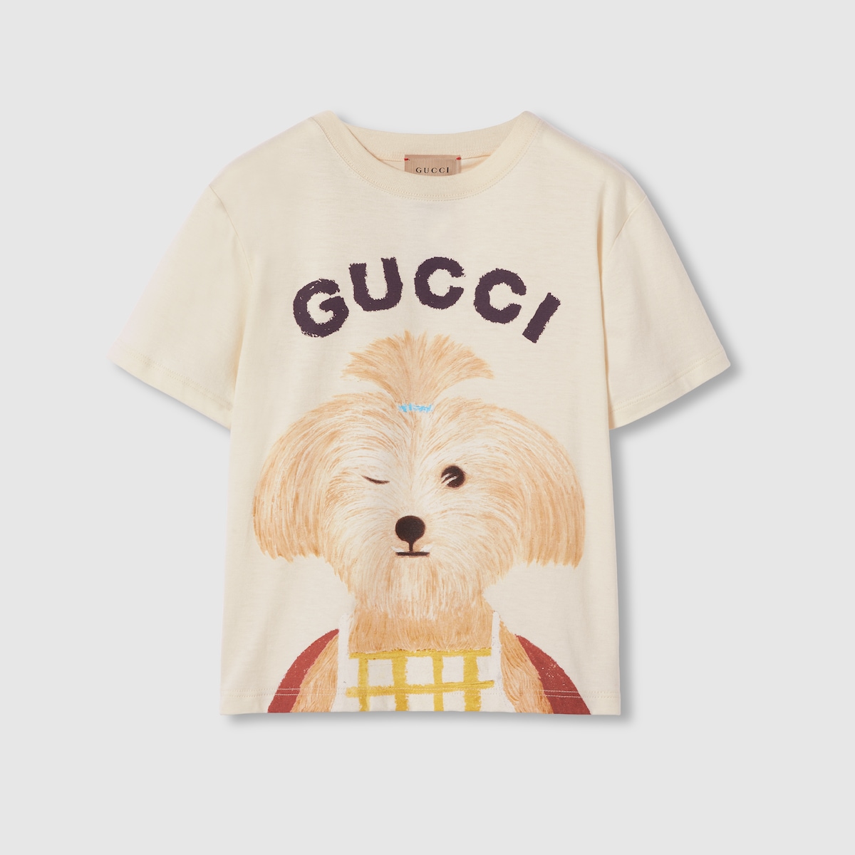 Children s printed cotton T shirt in white GUCCI ZA