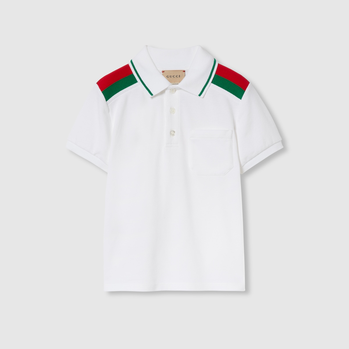 GUCCI Kids Polo Shirt With Web Size 4 White