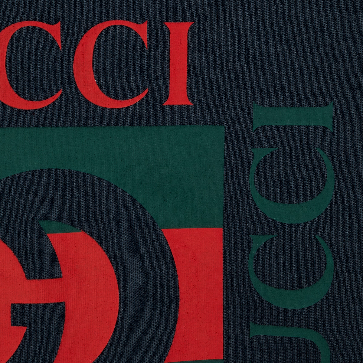 GUCCI ネイビー Tシャツ Sサイズ Printed cotton jersey T-shirt in navy | GUCCI® UK