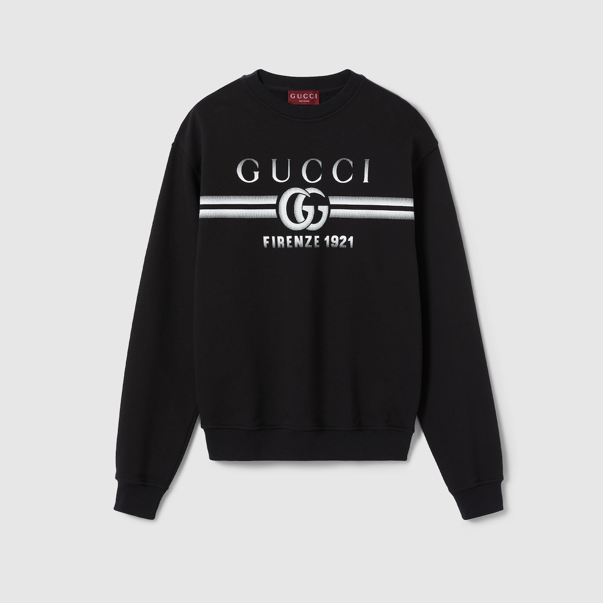 Sweatshirt aus Baumwolljersey mit Print in schwarz | GUCCI® CH