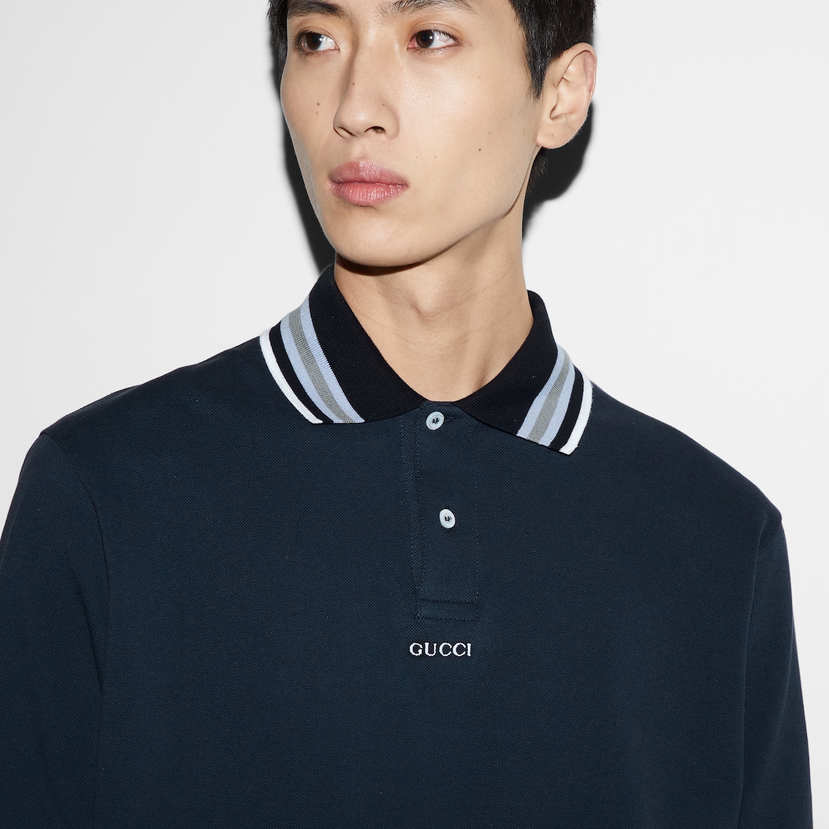 Blue gucci polo hotsell