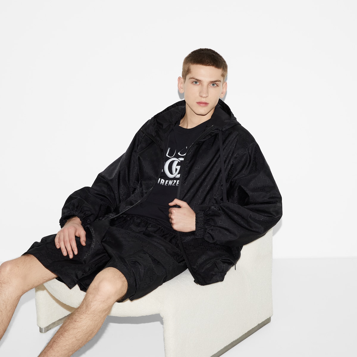 GUCCI 16AW スウェット コットン ダイヤプリント ブラック M GUCCI 16AW スウェット コットン ダイヤプリント ブラック M