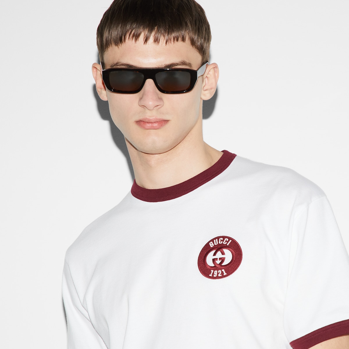 Cotton jersey T-shirt in white | GUCCI® US