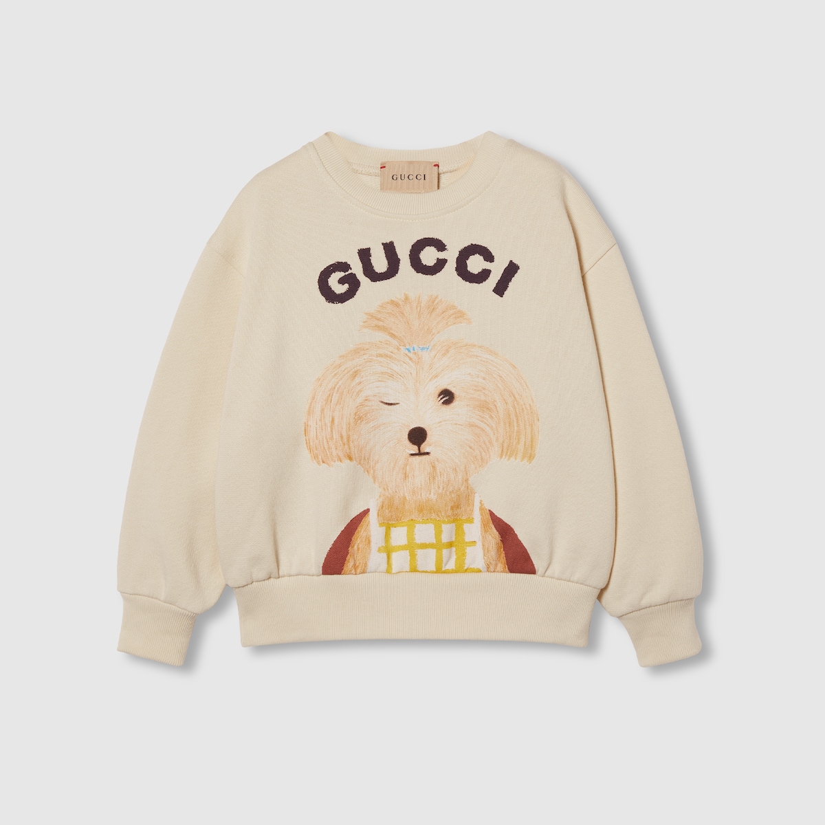 Sweat shirt pour enfant en coton imprime en blanc GUCCI CH