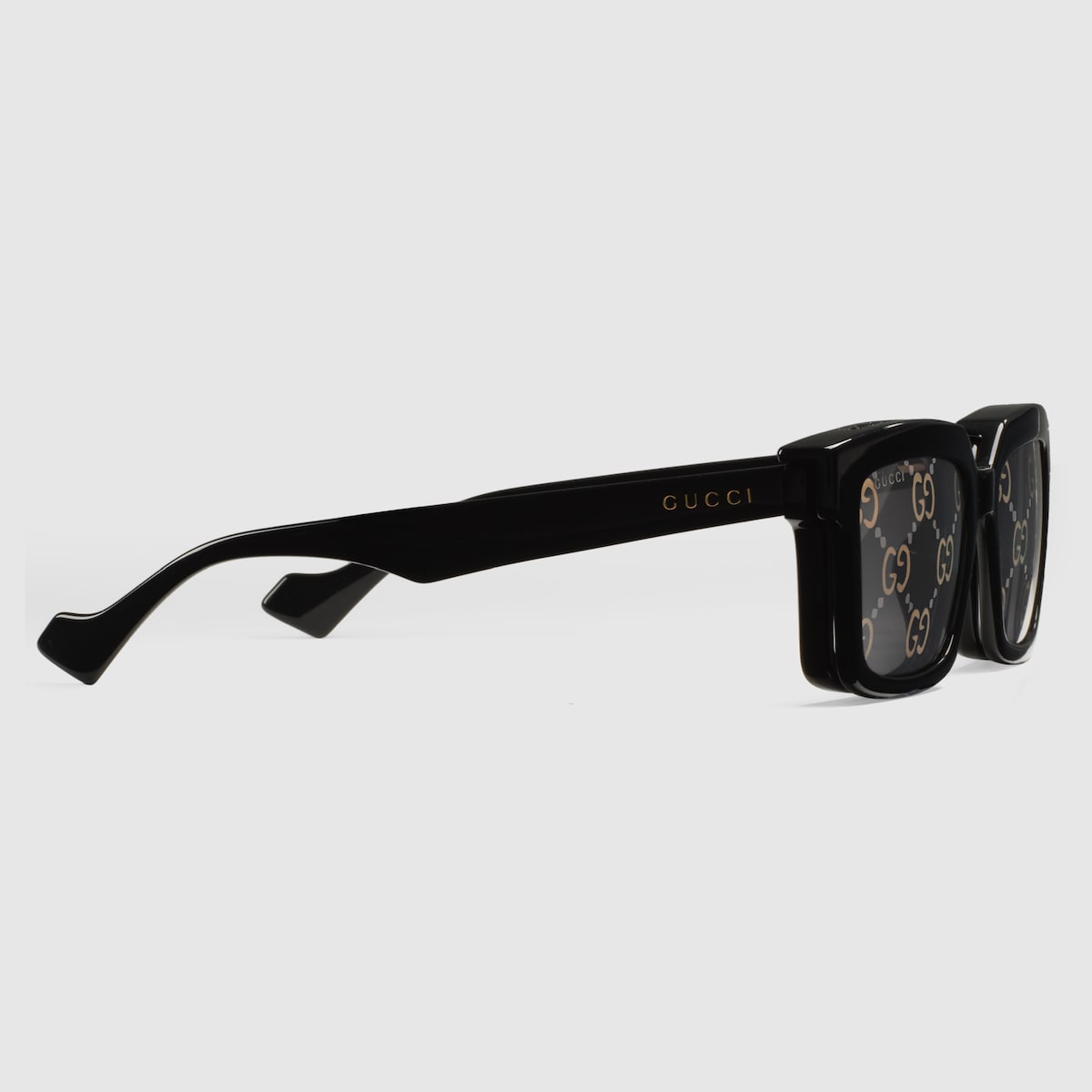 Square sunglasses with clip-on in black | GUCCI® SG
