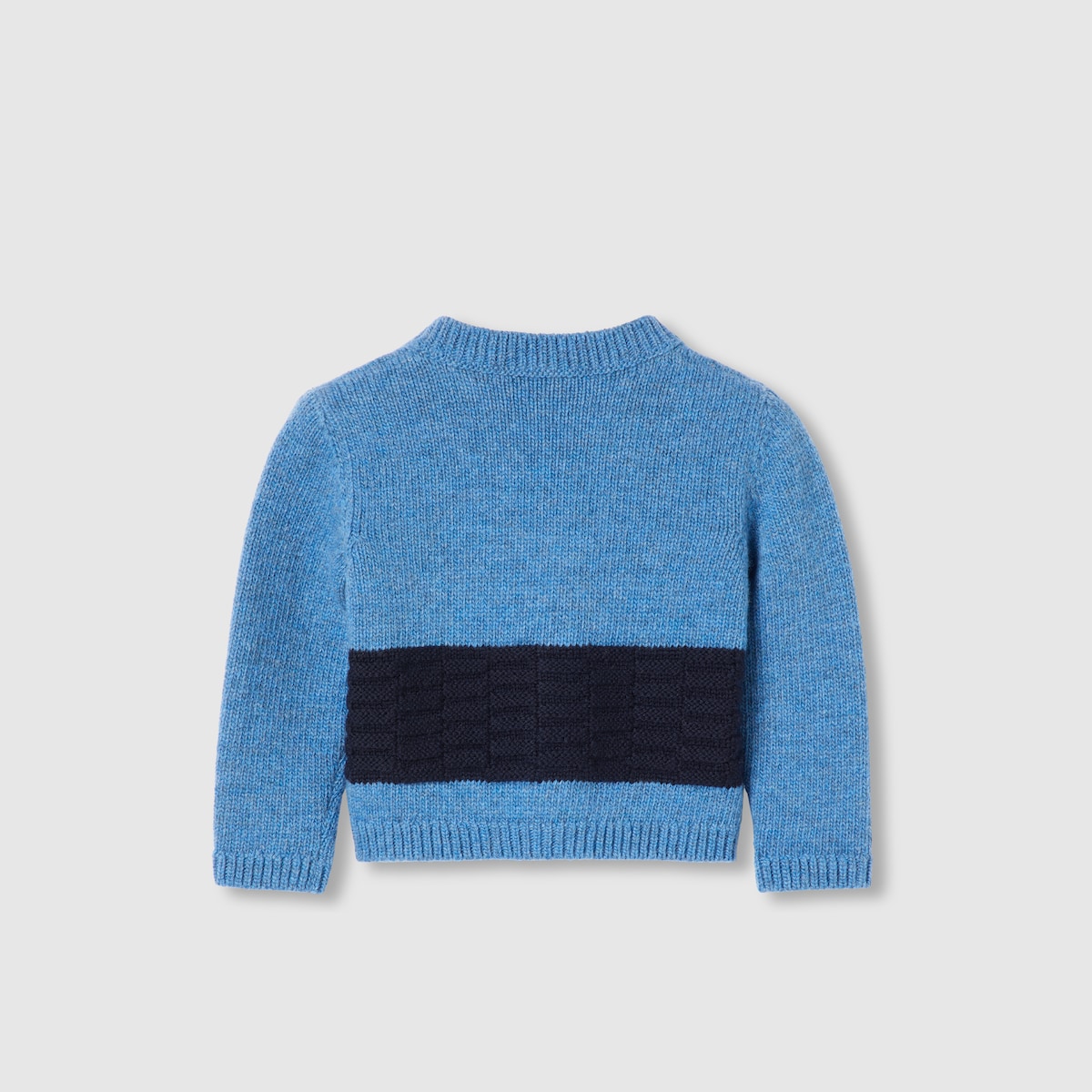 Baby embroidered wool cardigan in blue GUCCI Canada