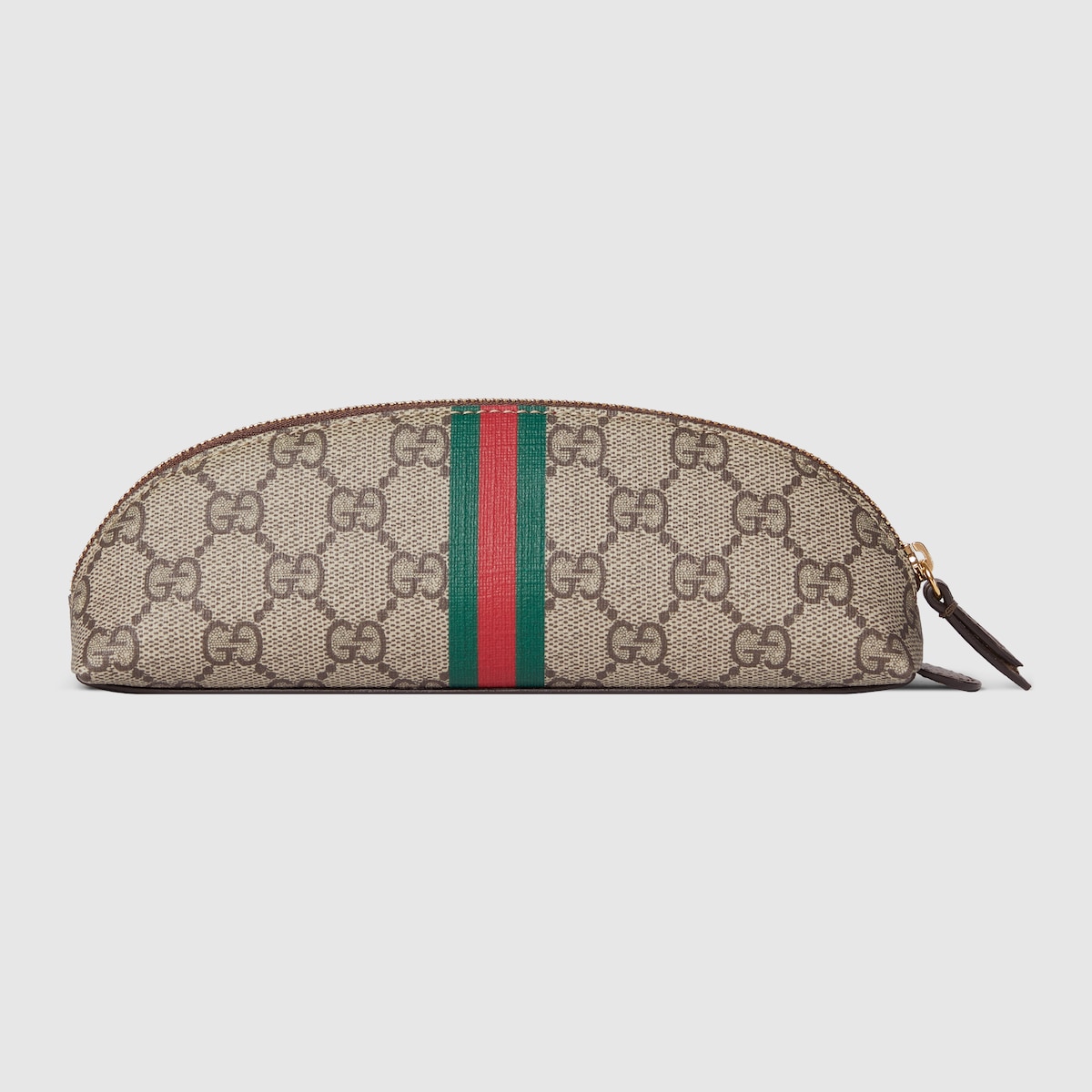GG pencil case with Double G in beige and ebony GG Supreme | GUCCI® US