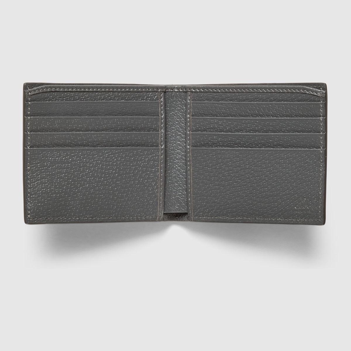 Grey interior bi fold wallet in black GG Supreme GUCCI AE