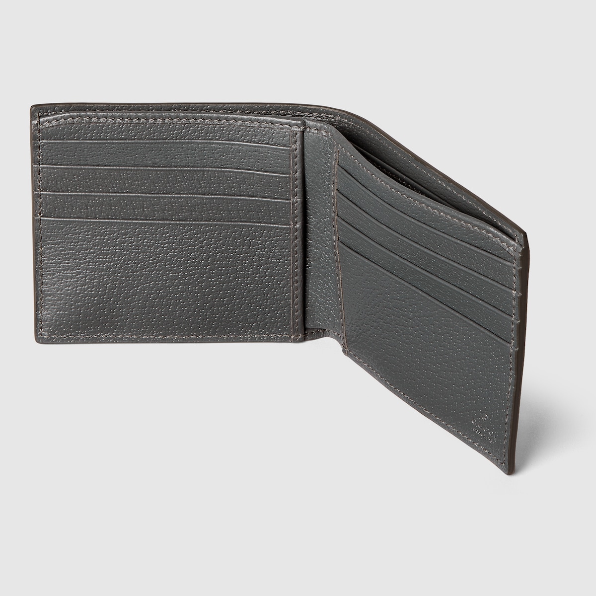 Grey interior GG bi-fold wallet in black GG Supreme | GUCCI® US
