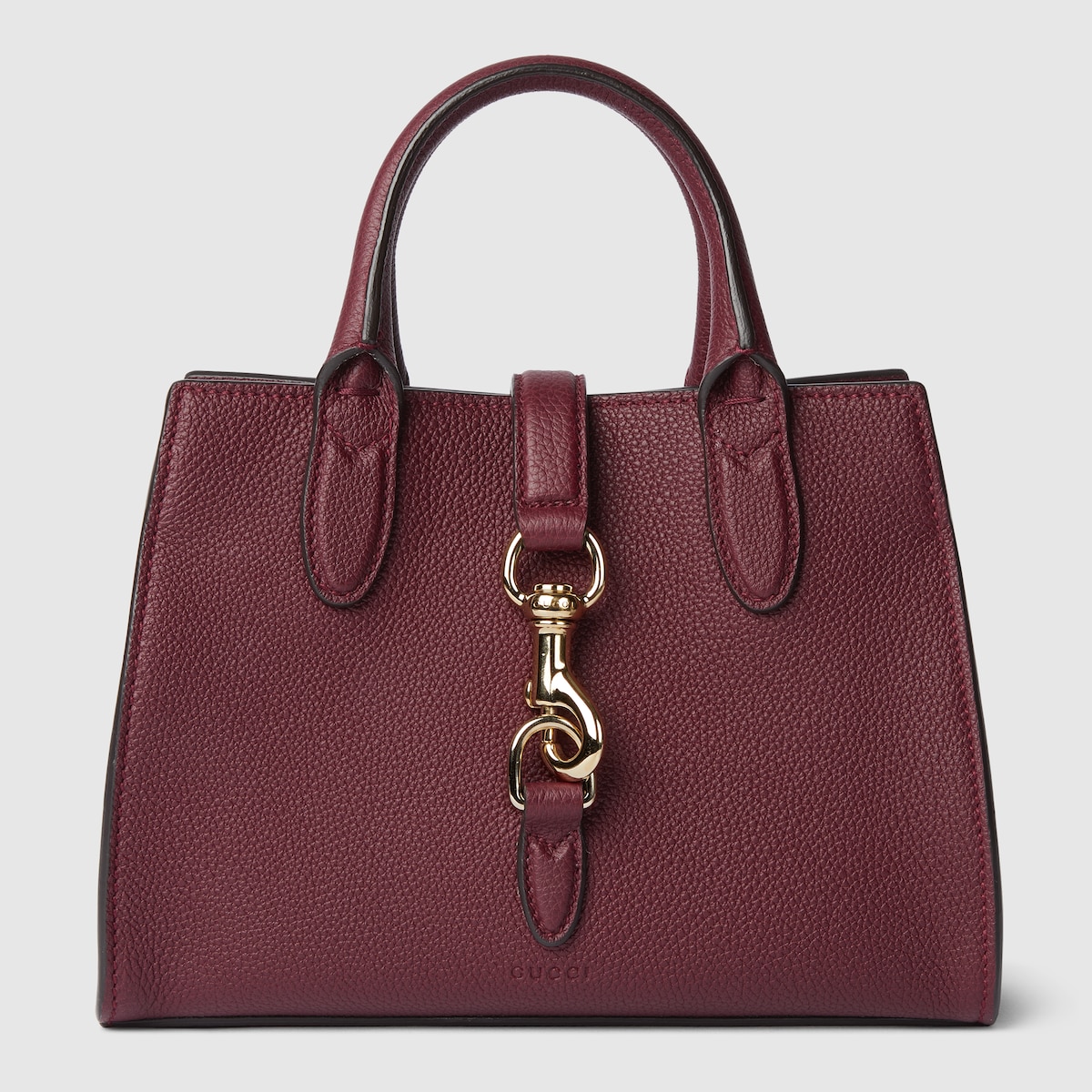 Small tote bag with hook closure in Rosso Ancora leather GUCCI Canada