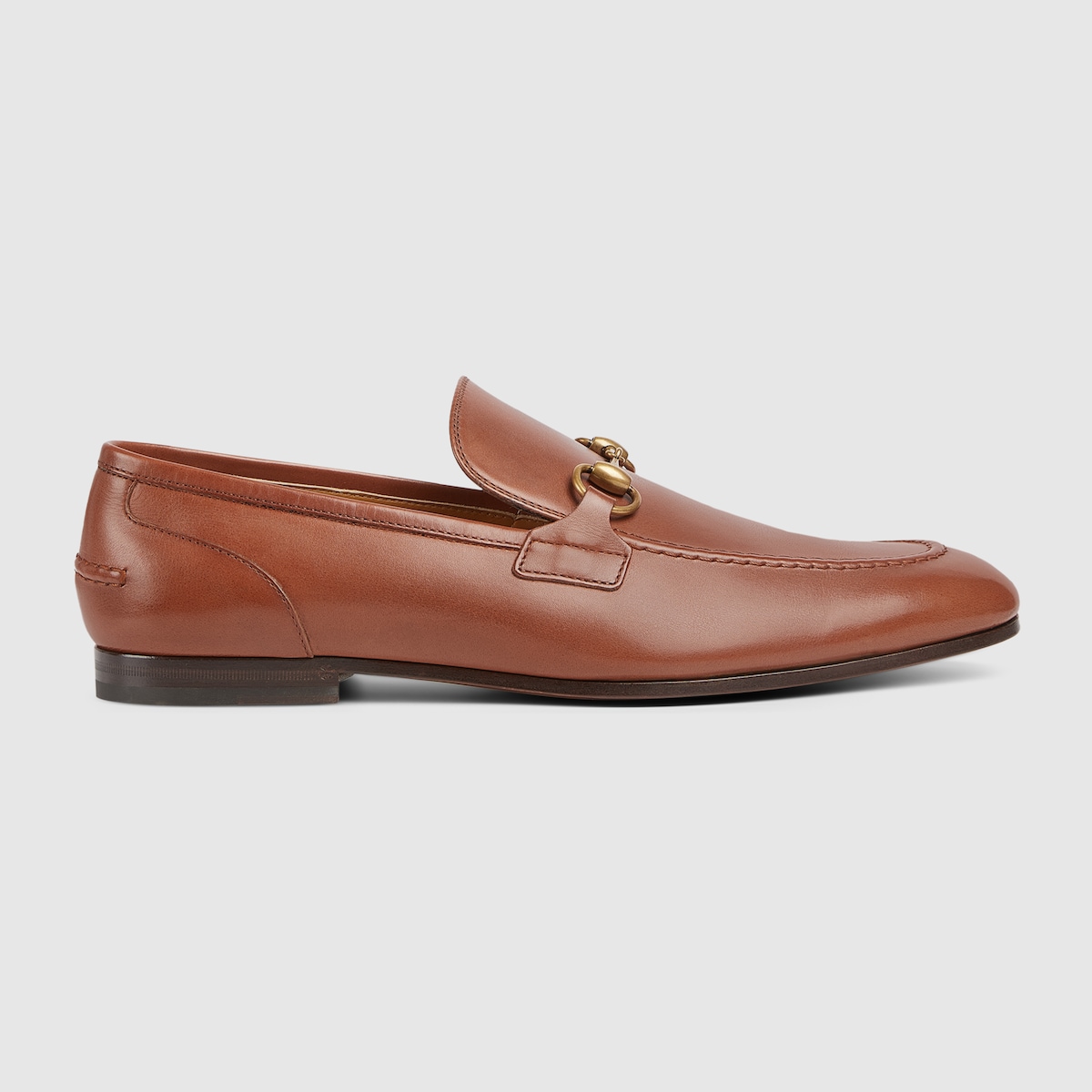 Men s Gucci Jordaan loafer in brown leather GUCCI BG