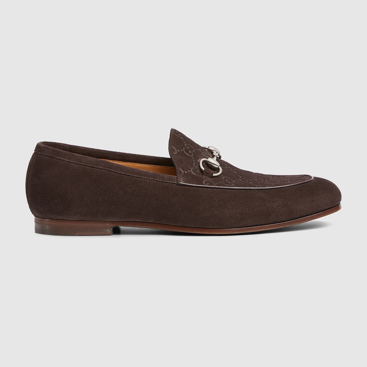 Men's loafer with Horsebit in dark brown suede | GUCCI® US