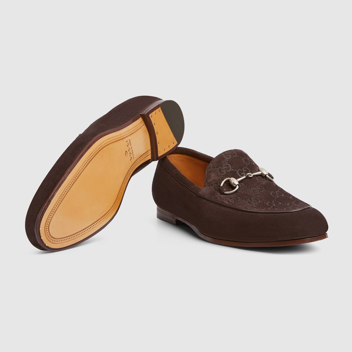 Men s loafer with Horsebit in dark brown suede GUCCI US