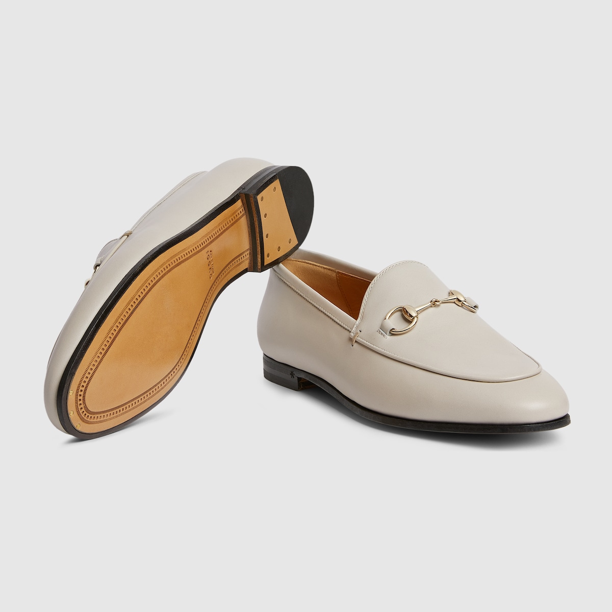 ヨルダーン〕ウィメンズ ローファー ・ライトグレー レザー | GUCCI公式