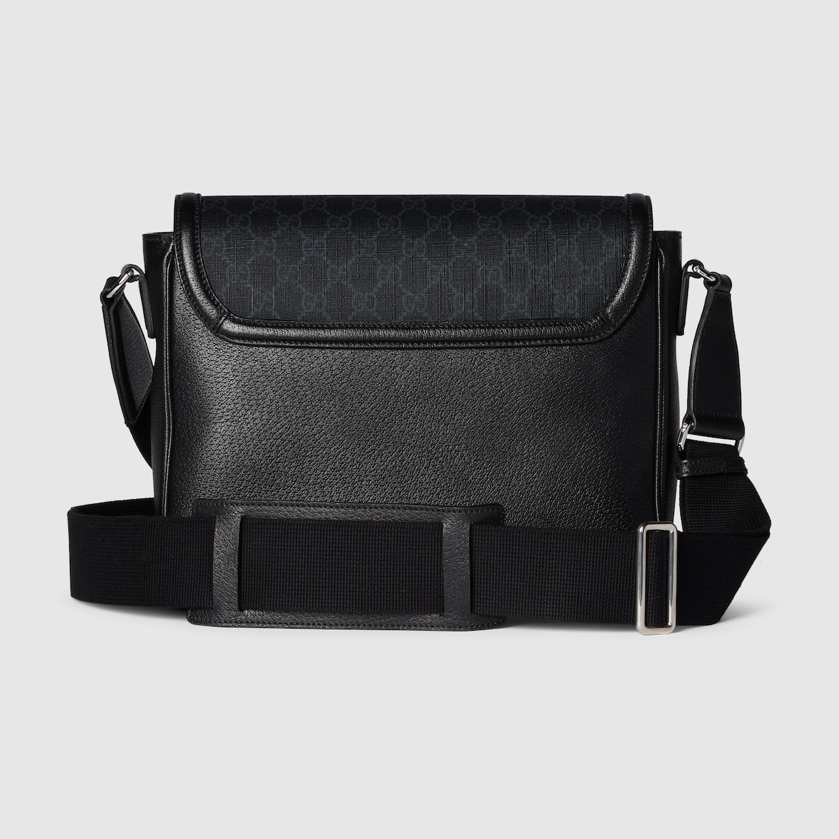 Medium GG crossbody bag with tag in black leather | GUCCI® US