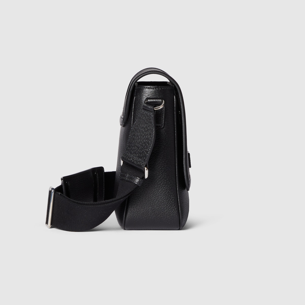 Medium GG crossbody bag with tag in black leather | GUCCI® US