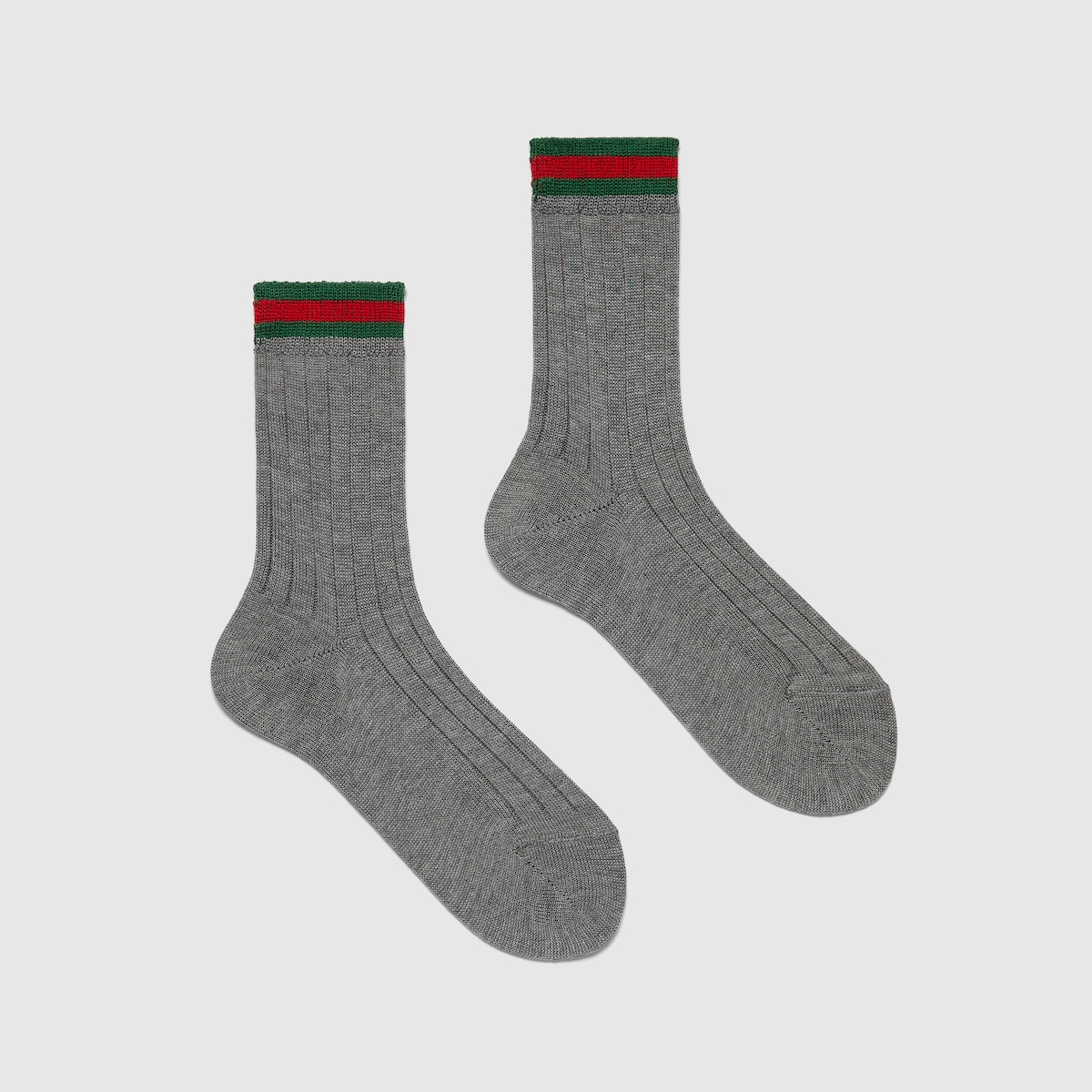 Children's Web rib stitch cotton socks in grey