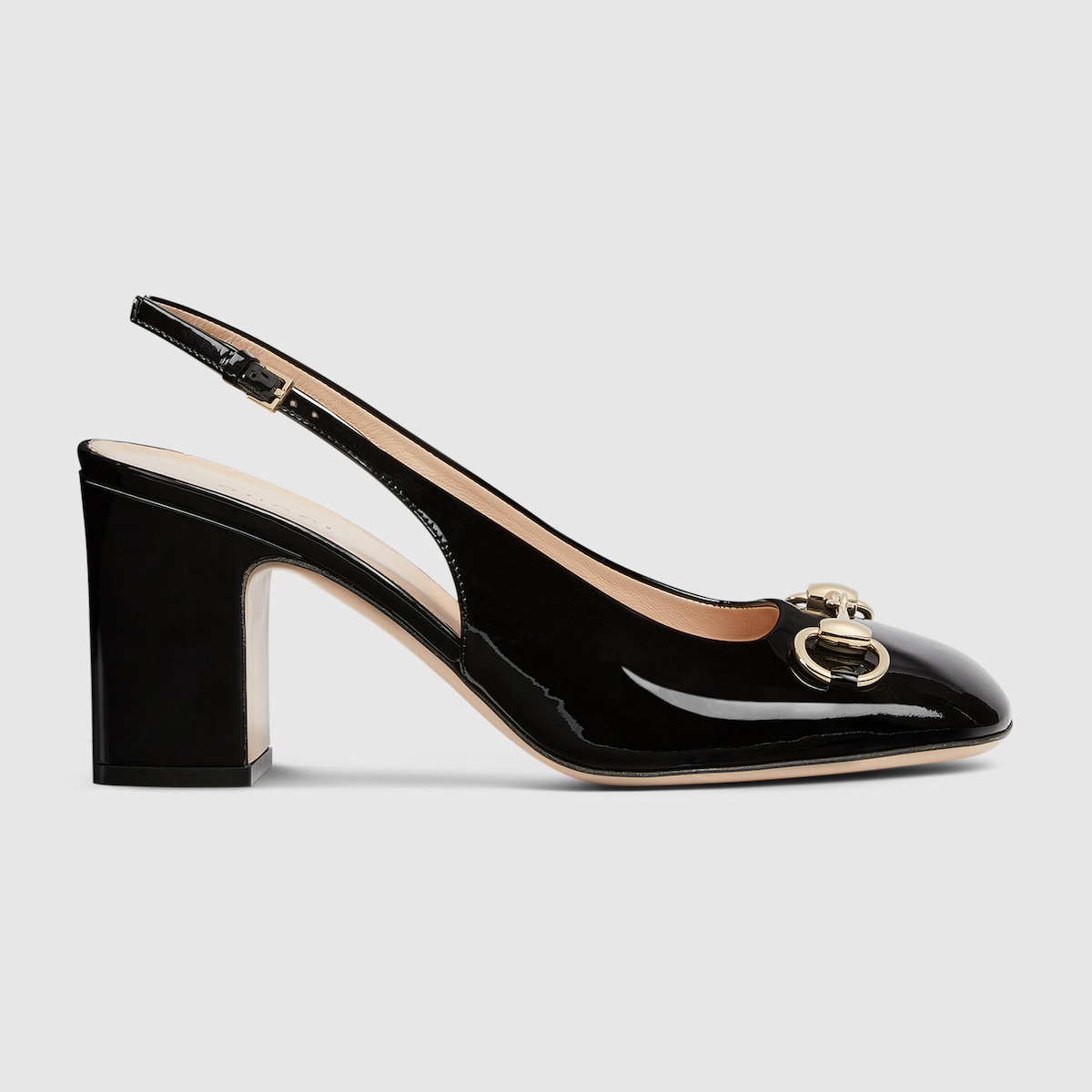 Women s Horsebit slingback in black patent leather GUCCI UK
