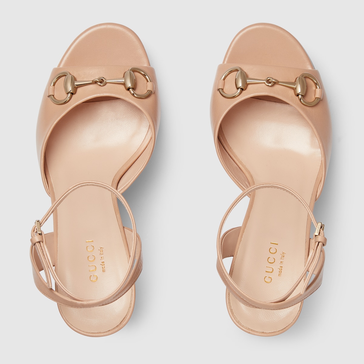 Women s Horsebit platform sandal in rose beige leather GUCCI UK