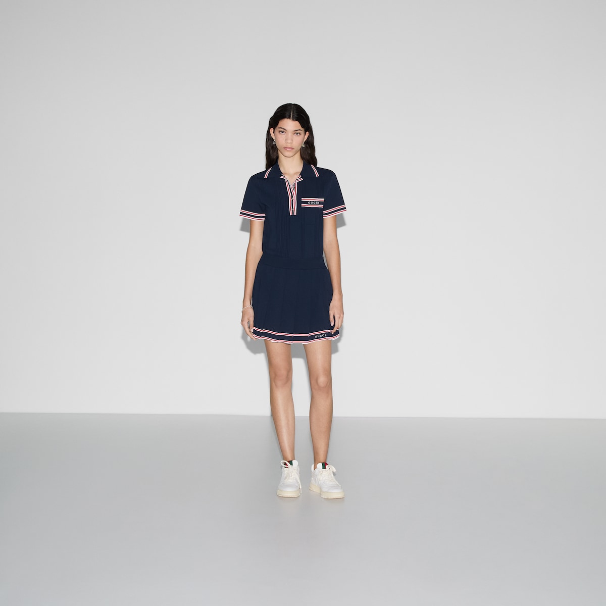 GUCCI  ホースビット付きブークレプリーツスカート GUCCI ホースビット付きブークレプリーツスカート