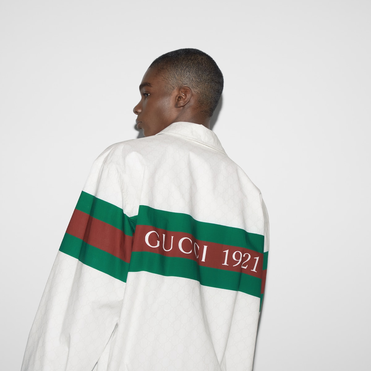 GG print cotton jacket in white GUCCI Canada