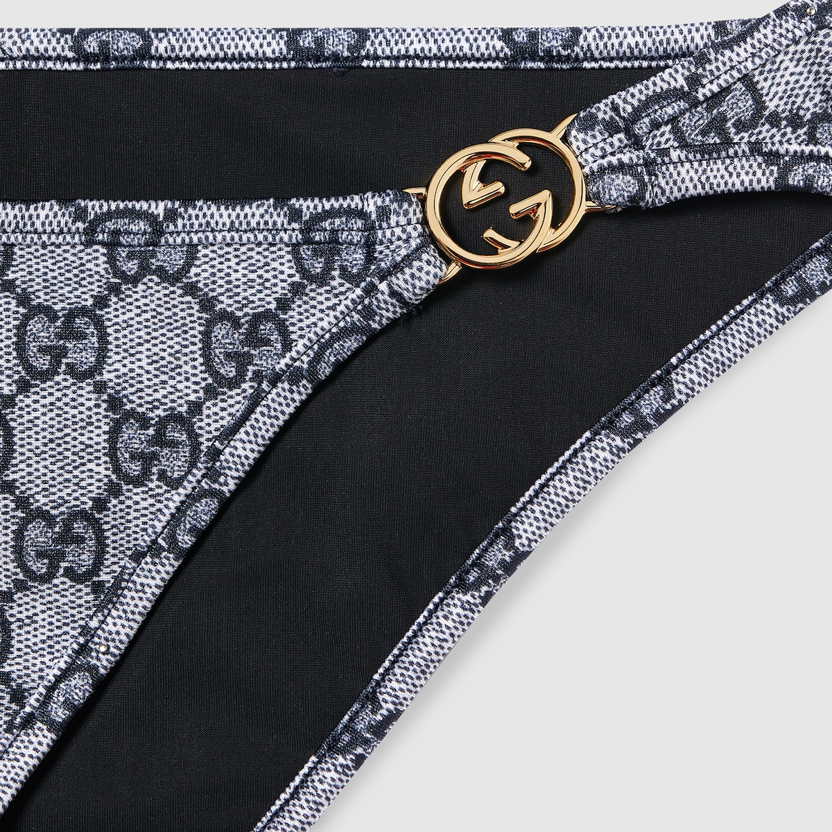GG stretch jersey bikini in blue and white | GUCCI® US