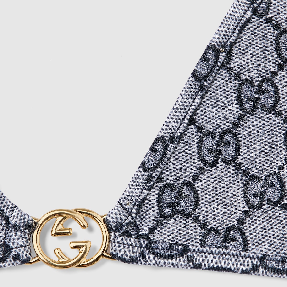 GG stretch jersey bikini in blue and white | GUCCI® US