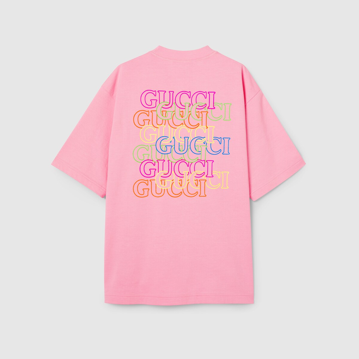 GUCCI プリント コットンジャージー Tシャツピンク | GUCCI公式 