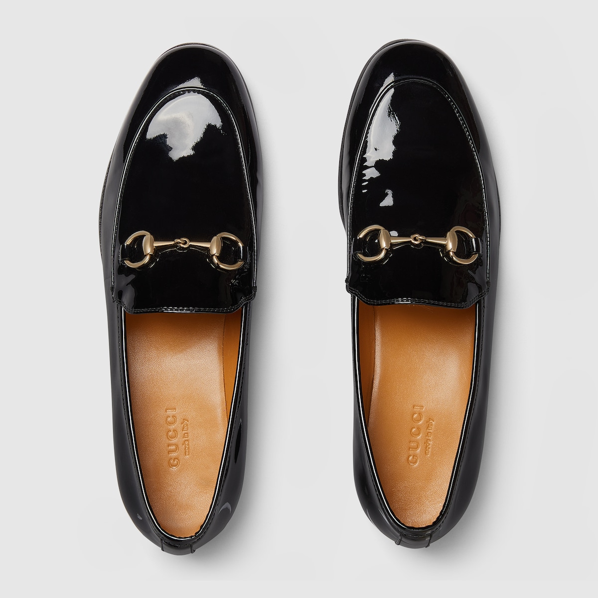 Gucci patent leather loafers hot sale