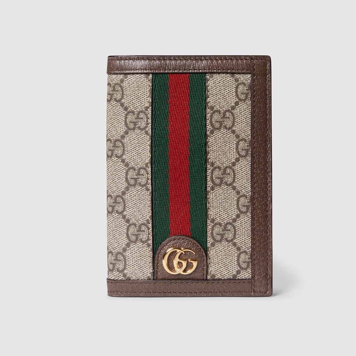 Ophidia passport case in beige and ebony GG Supreme GUCCI NL