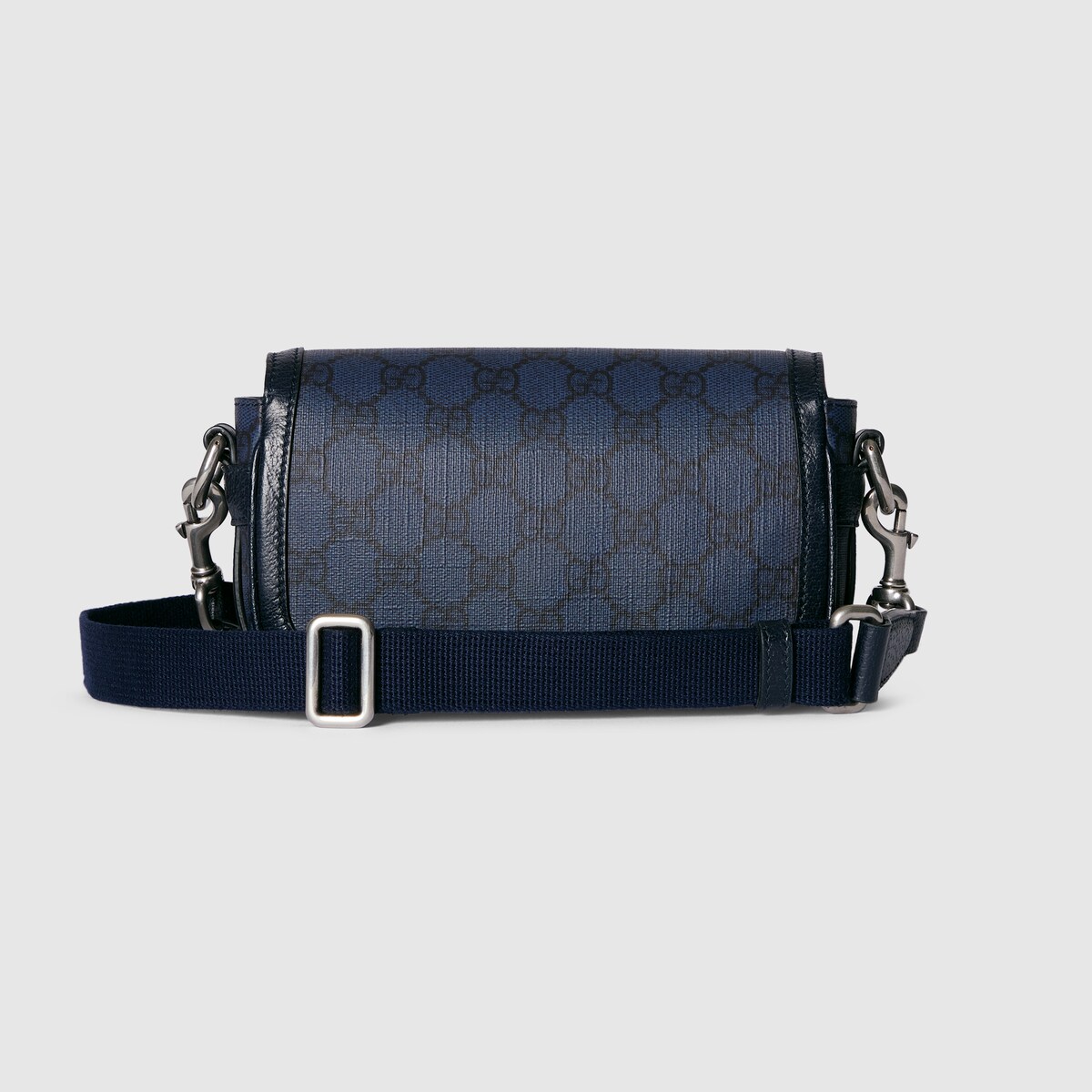 GUCCI Ophidia Super Mini Shoulder Bag Blue GG Canvas