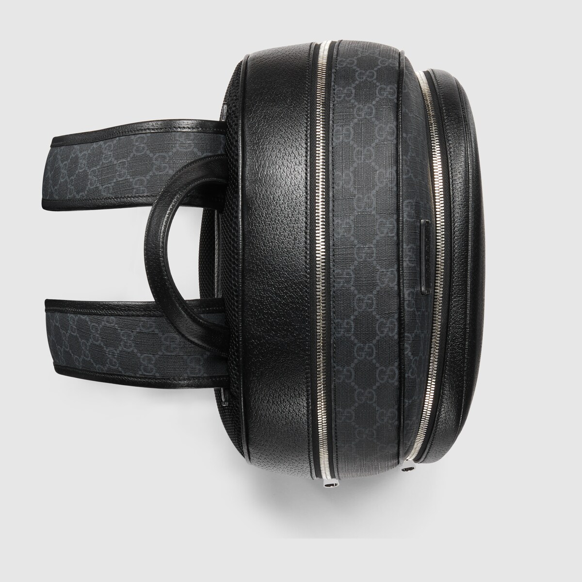 Medium GG backpack with tag in black supreme GUCCI US