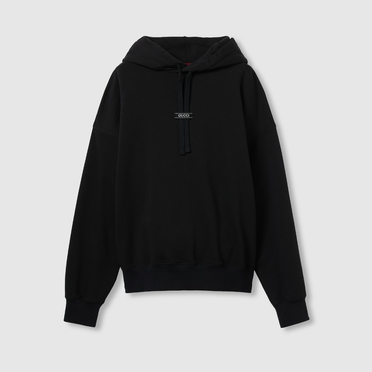 Cotton jersey hooded sweatshirt in black | GUCCI® US