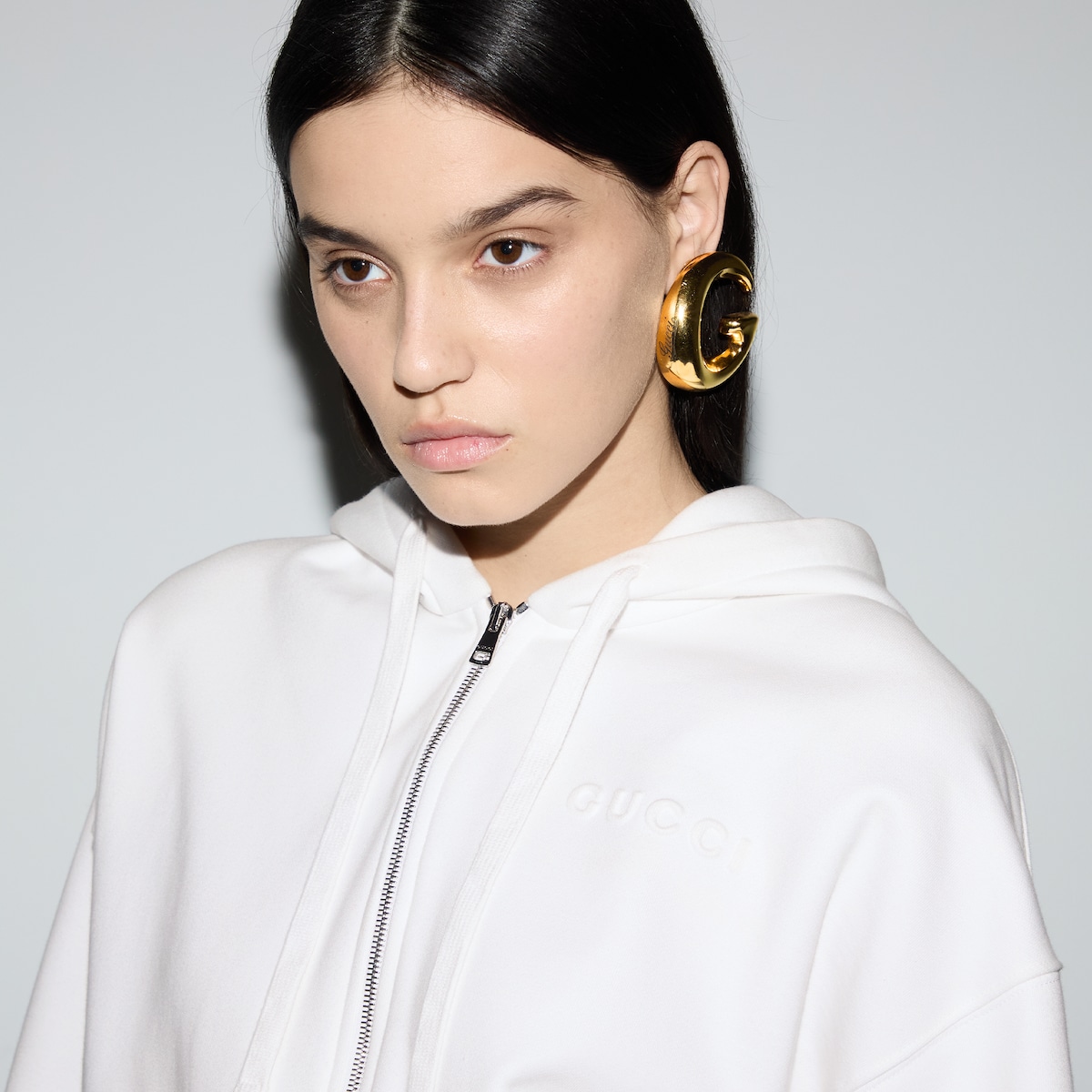 新作【GUCCI】GGジャカード ジップジャケット、ホワイト 810514_XJGY1_9000_005_100_0000