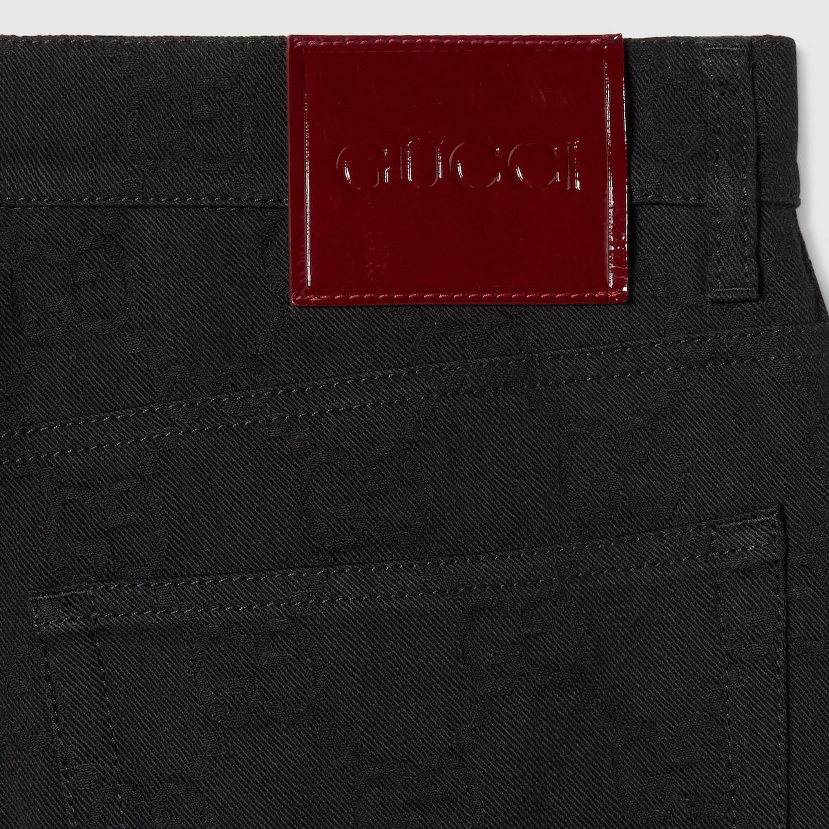 GG denim jacquard pant in black | GUCCI® US