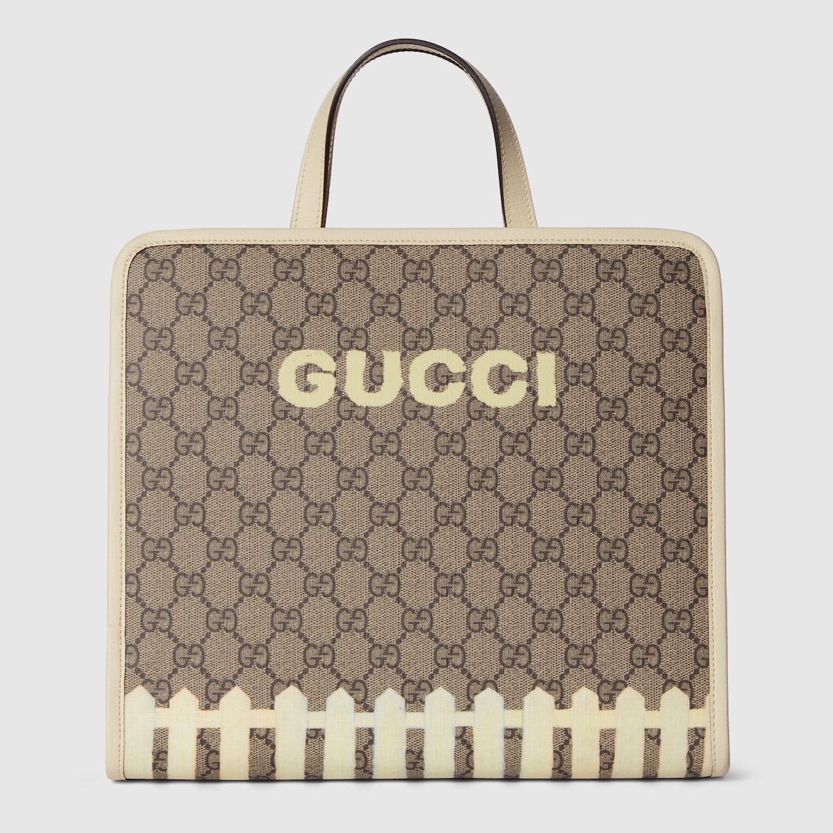 Children s dog print tote bag in beige and dark brown GUCCI Canada