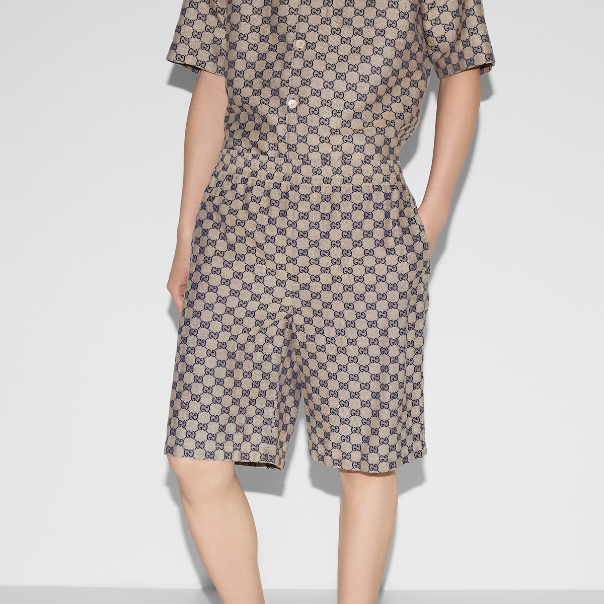 グッチ メンズ ウェアGGリネンブレンド ショートパンツ | GUCCI® JP