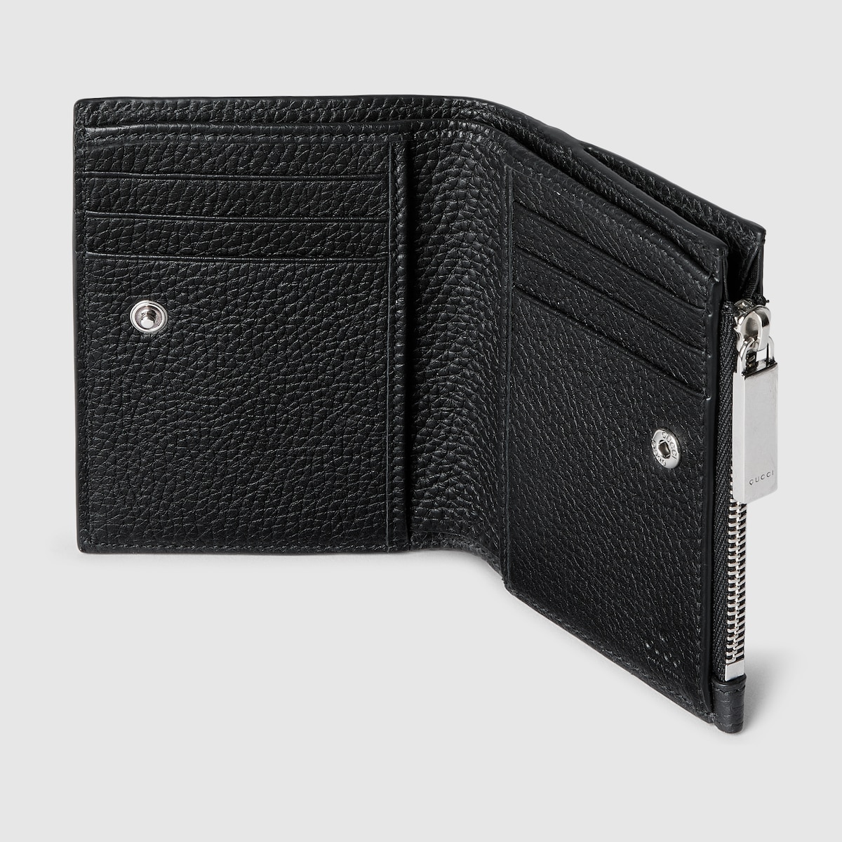 GUCCI ロゴ コインウォレット グッチ 2つ折り財布 コンパクトウォレット GUCCI ロゴ コインウォレット ・ブラック レザー | GUCCI公式