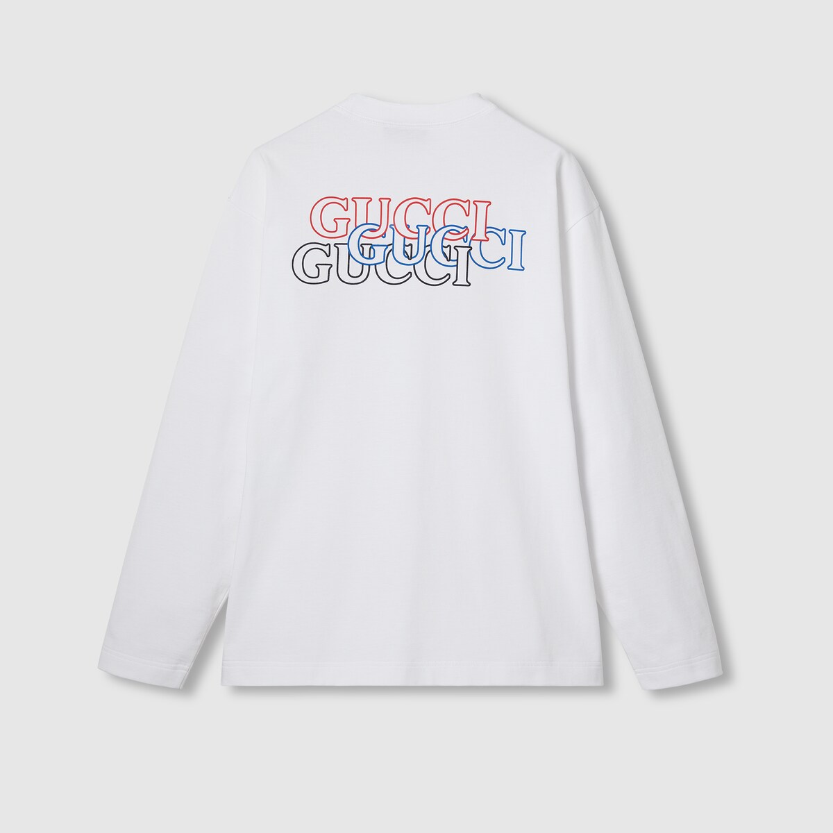 Cotton jersey T shirt with Gucci print in white GUCCI US