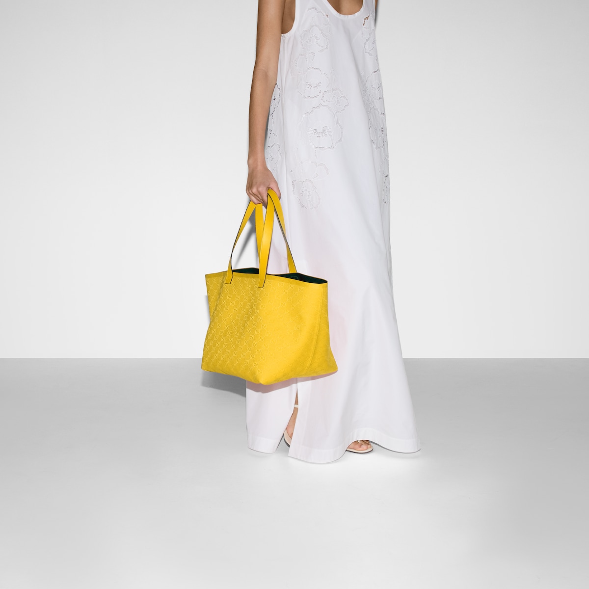 Gucci Totissima medium tote bag in yellow GG canvas GUCCI UK