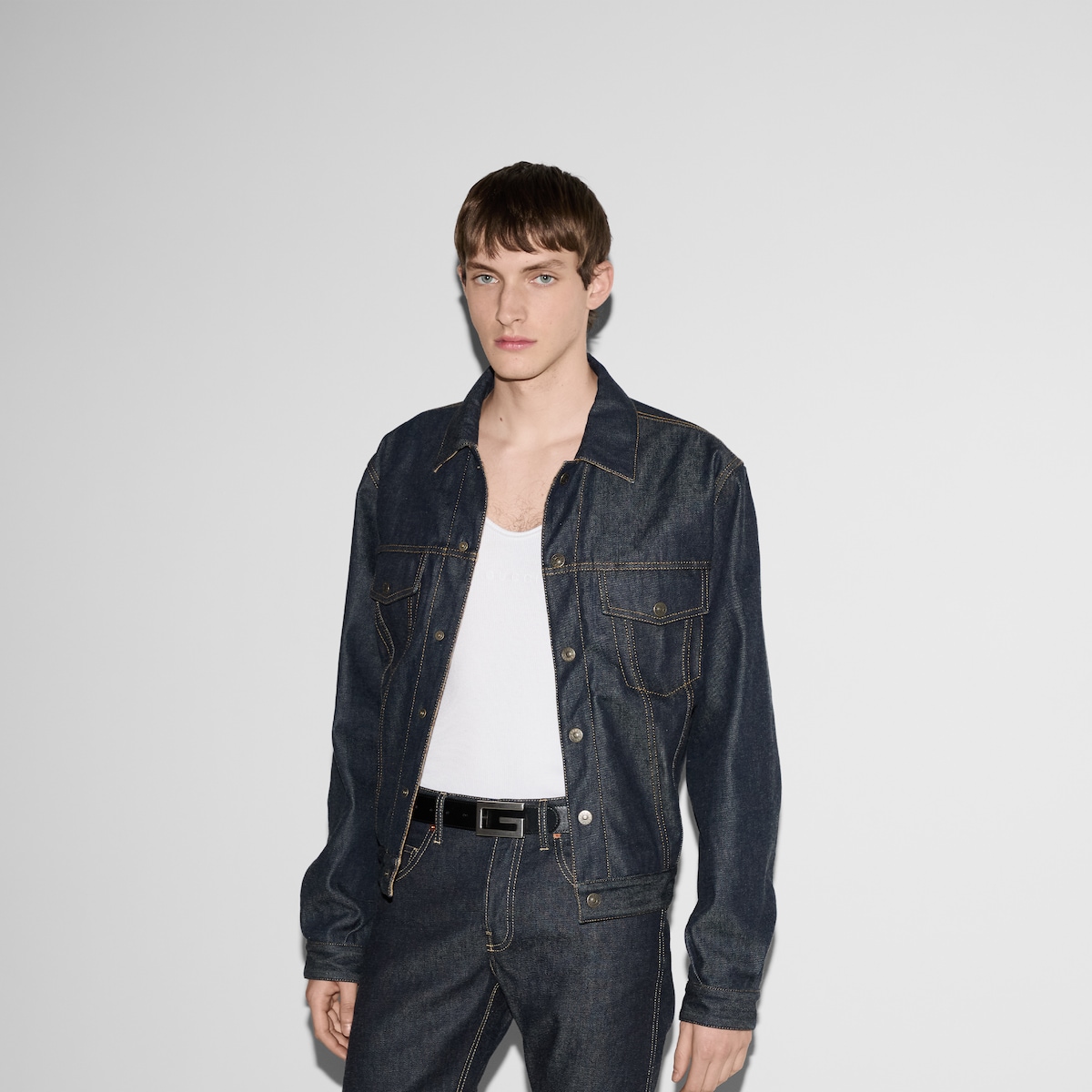GUCCI スクエアG ベルト付き　ノースリーブワンピース グッチ スクエアG ベルトツキ ノースリーブワンピース