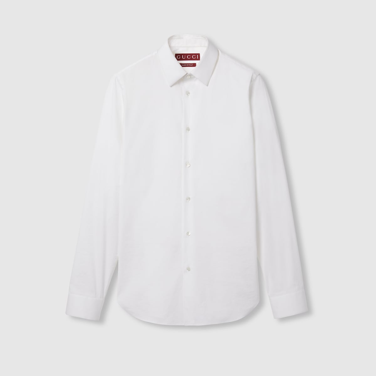 Tシャツ・カットソー GUCCI FW24 STRETCH COTTON POPLIN SHIRT (791735 262429000) Stretch cotton poplin shirt in white | GUCCI® CA