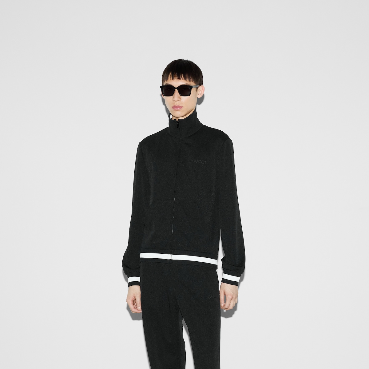 gucci ジャージ 新作【GUCCI】GG プリント ネオプレン ジップジャケット、グレー