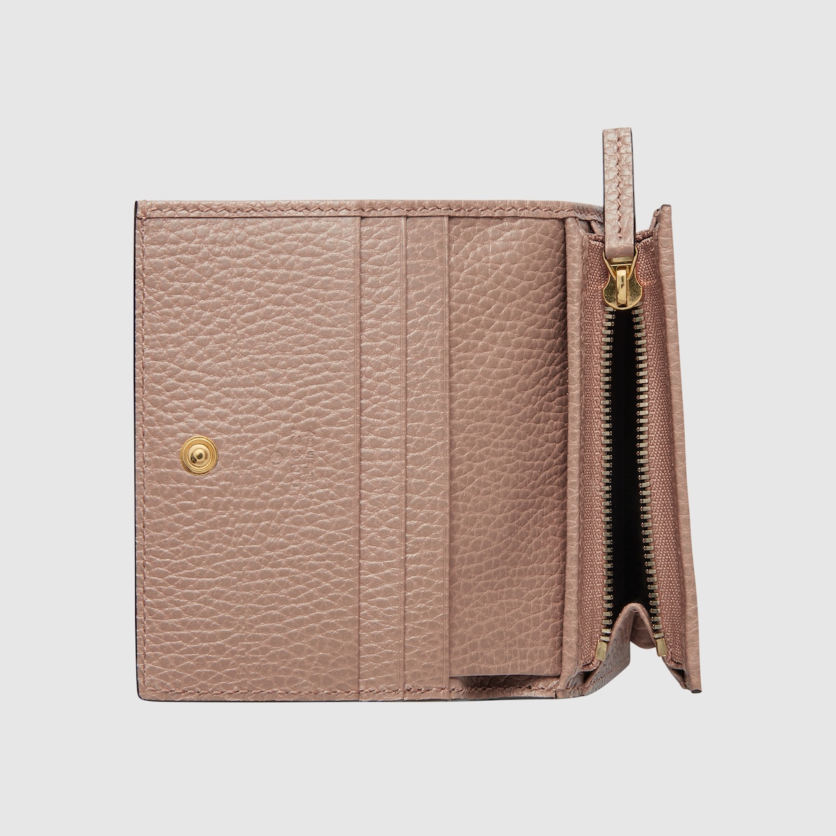 GG Marmont card case wallet in dusty pink leather and GG Supreme 