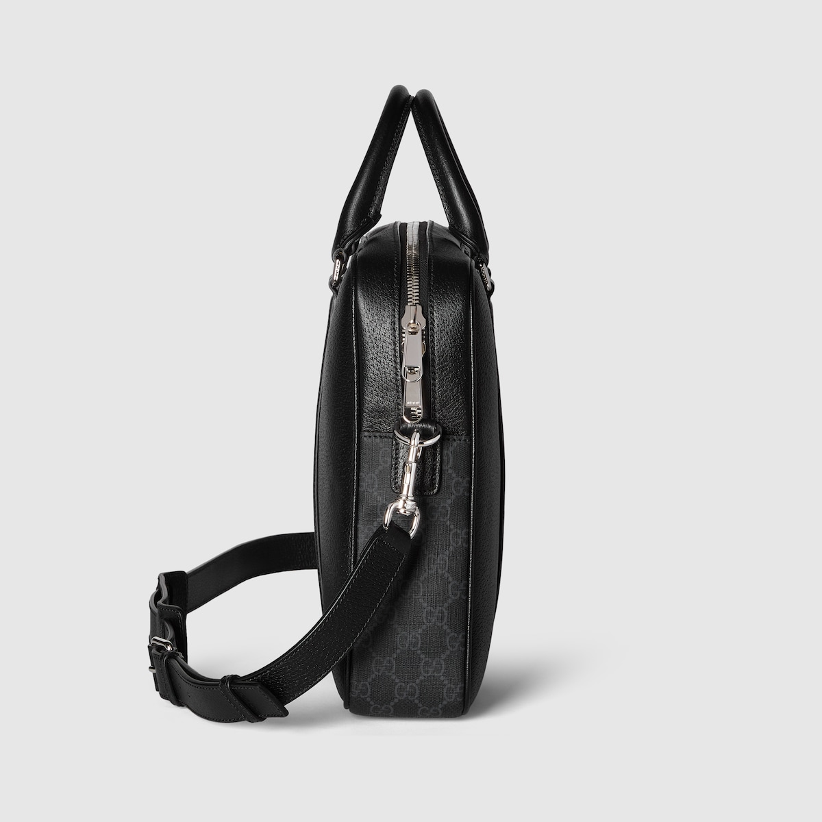 Medium GG briefcase with tag in black leather GUCCI ZA