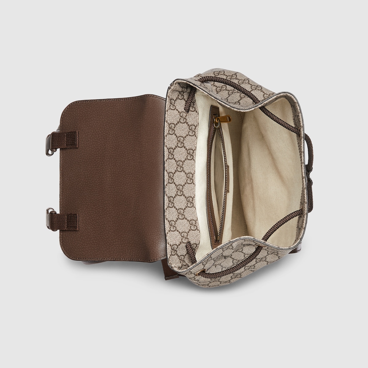 Ophidia small backpack in beige and ebony Supreme GUCCI TR