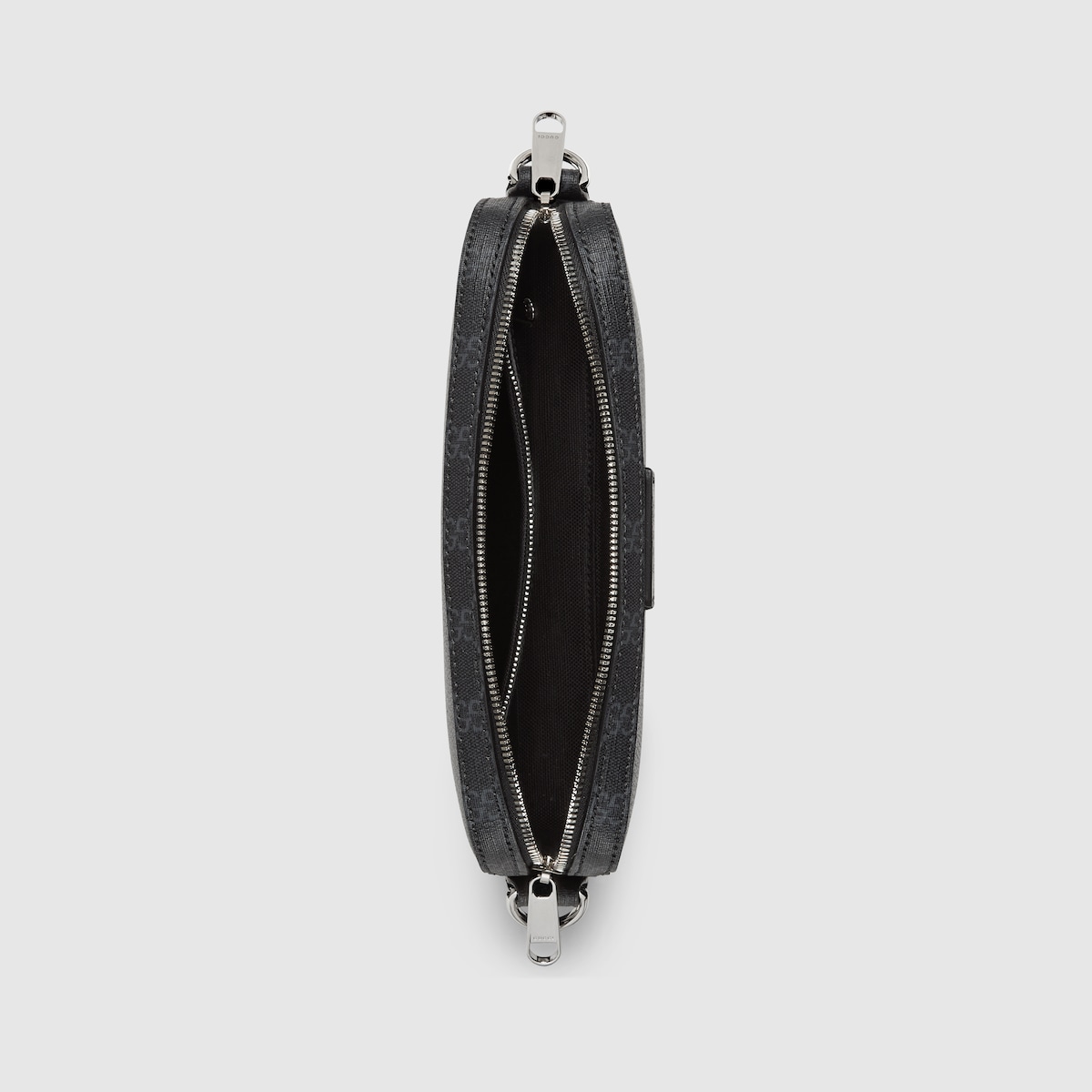 Small GG crossbody bag with tag in black leather | GUCCI® US
